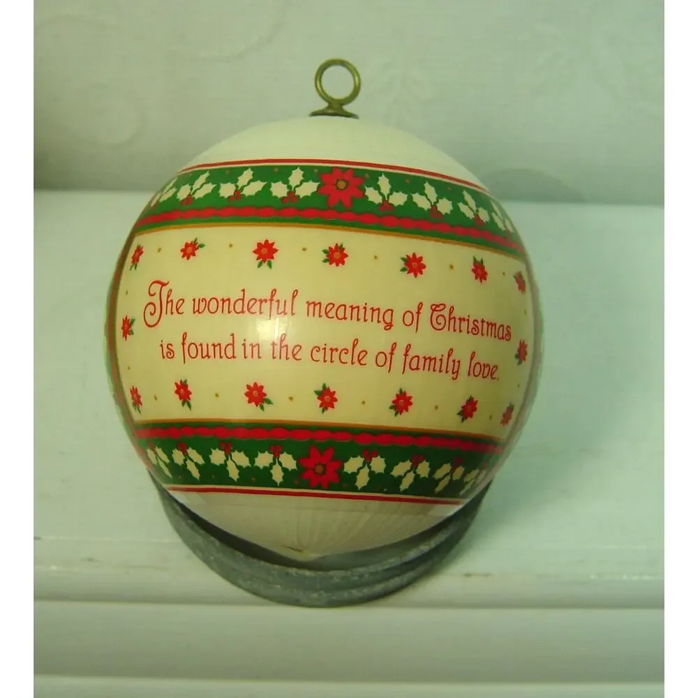 VINTAGE HALLMARK SATIN BALL ORNAMENT-